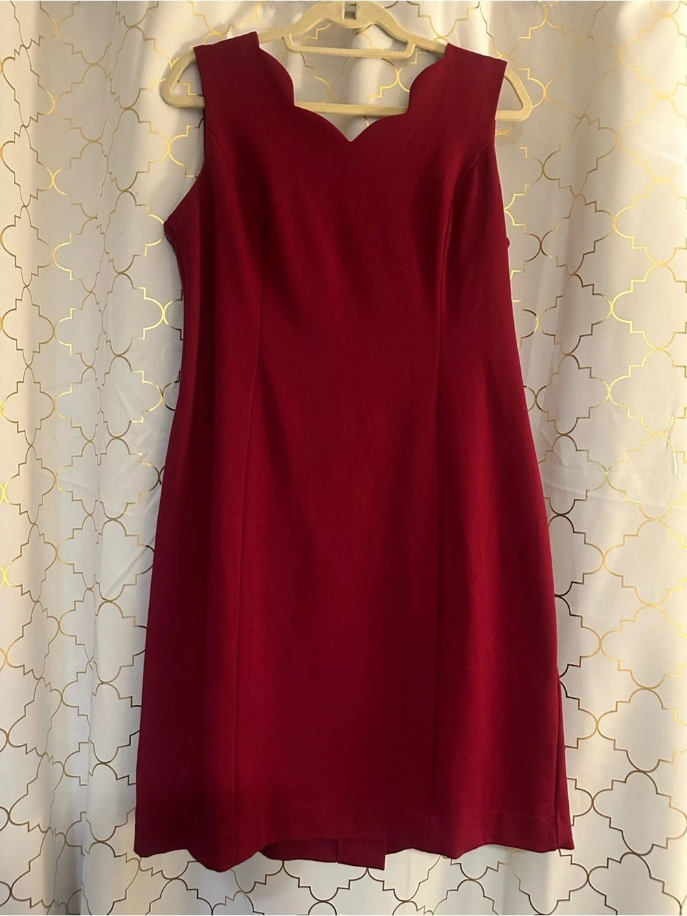 Talbots Petite Sleeveless Mini Dress in Dark Red Size 14P
